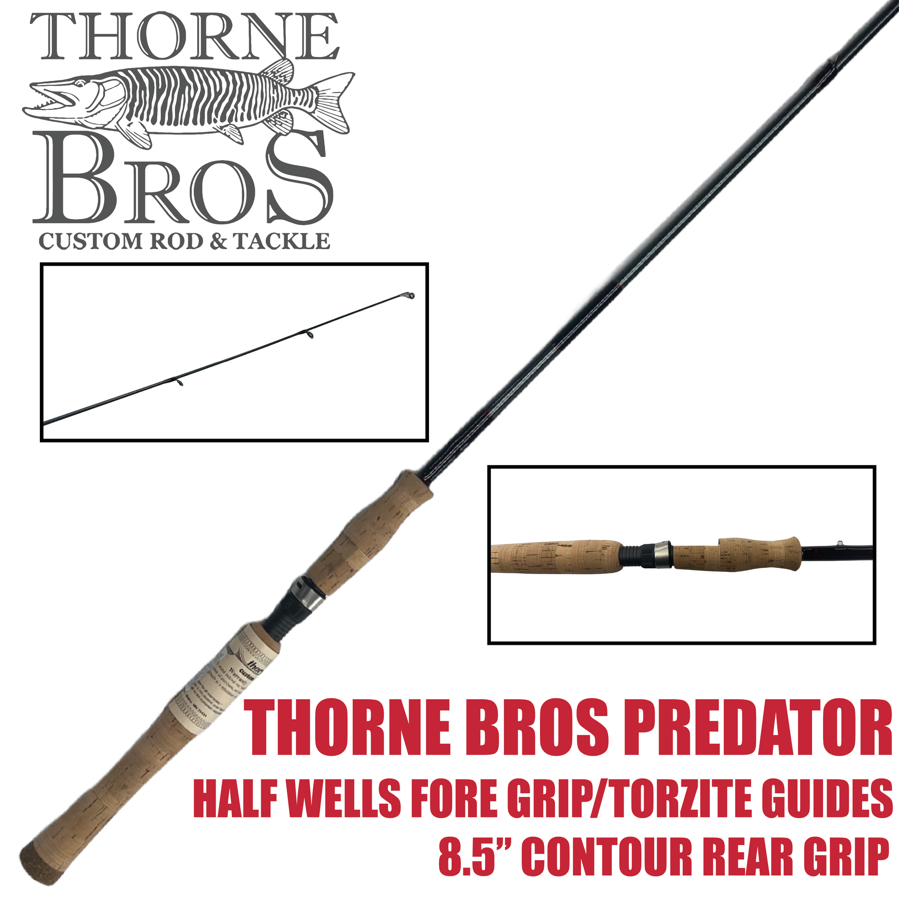 Thorne Bros. Predator Bass/Walleye Rods - Spinning