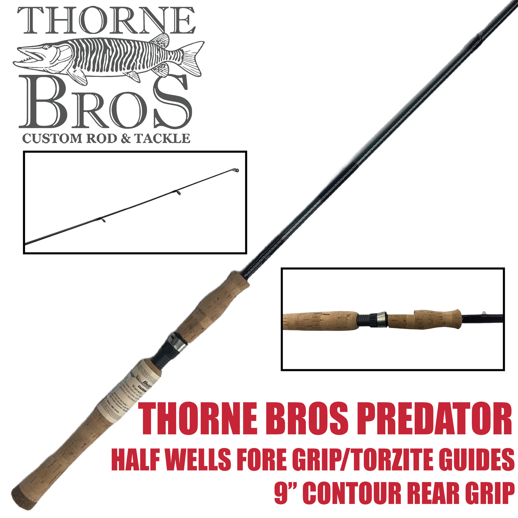 Thorne Bros. Predator Bass/Walleye Rods - Spinning