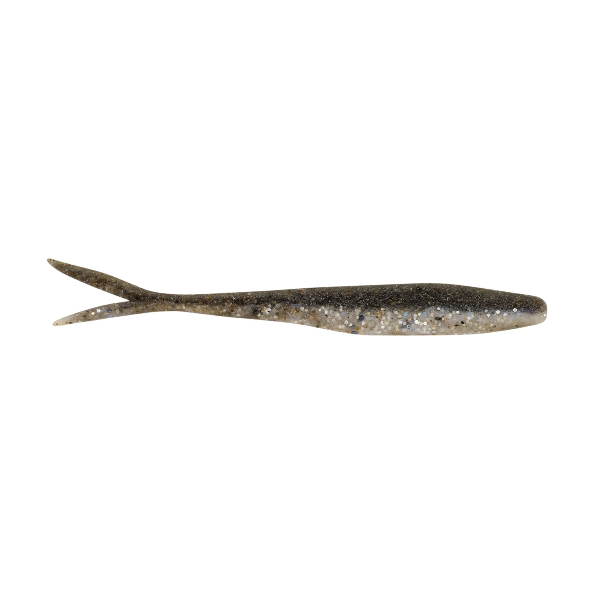 Berkley PowerBait MaxScent Flatnose Minnow soft fishing lure in natural shiner color with a forked tail design for enhanced movement, ideal for fishing tackle enthusiasts.