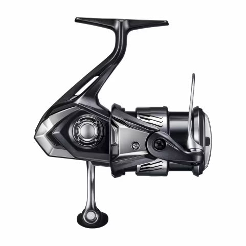 Shimano Miravel A (NEW 2026) spinning reel in sleek black and metallic finish designed for smooth performance in fishing tackle and rod setups.