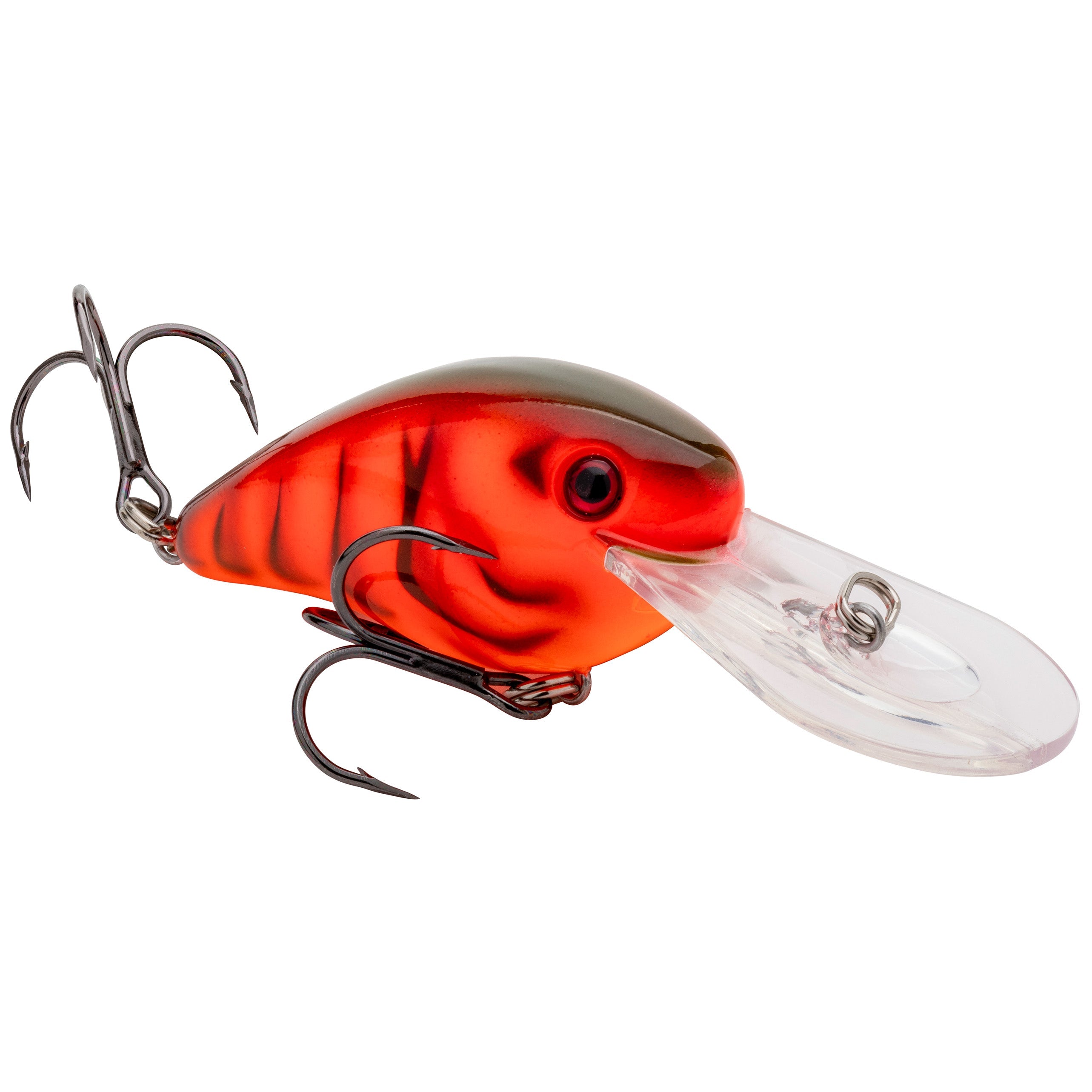 Strike King Gravel Dawg 10 Crankbait in red and black with lifelike fish pattern, two sharp treble hooks, and a clear diving lip designed for fishing tackle enthusiasts.