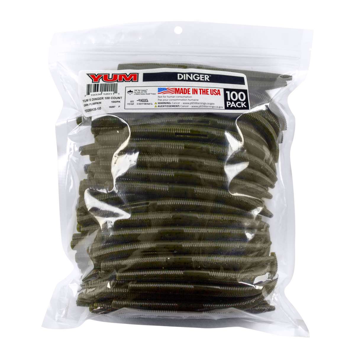 Yum Dinger Worm 5" - Bulk Pack