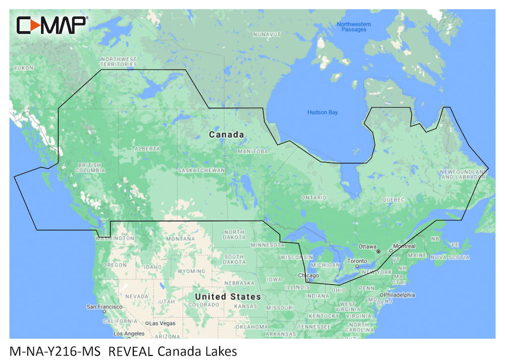 CMap Reveal - Canada Lakes PN:M-NA-Y216-MS