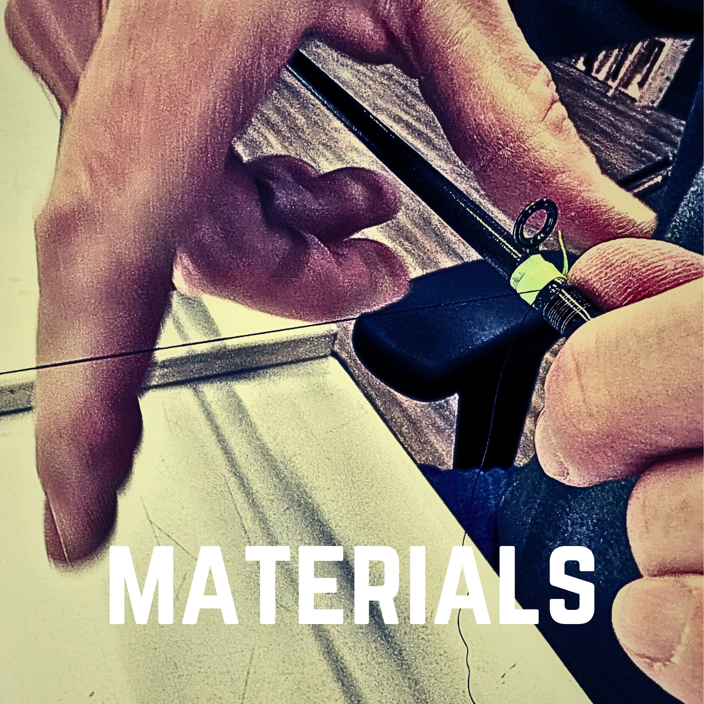 Materials Hands wrapping rods