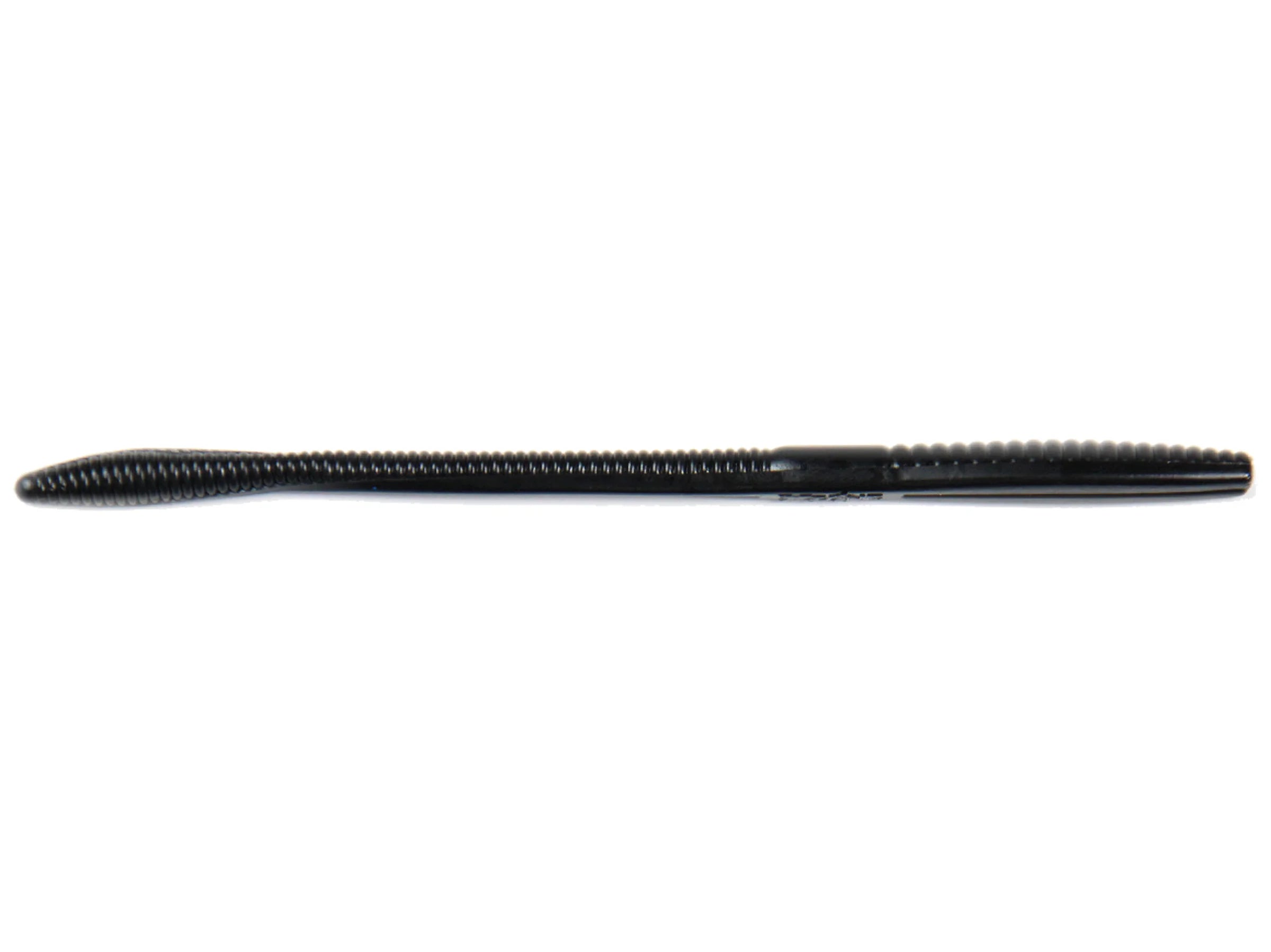 X-Zone Deception Worm fishing lure in dark color with ribbed texture designed for realistic movement in water, ideal for fishing tackle and musky fishing.