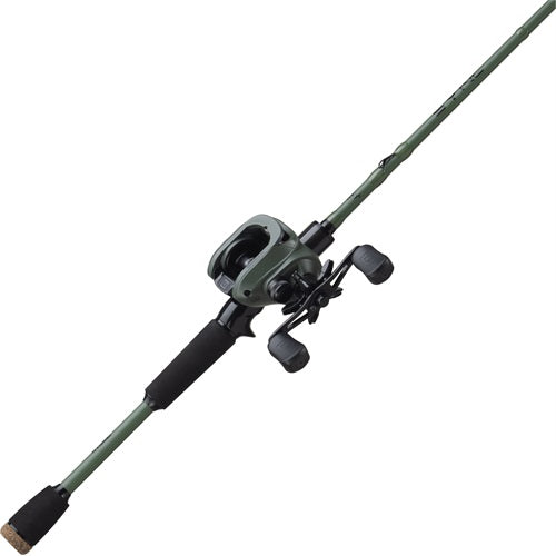 13 Fishing Sync Combo - Casting fishing rod and reel combo in green with ergonomic dual handle grips and black foam handle for comfortable casting.