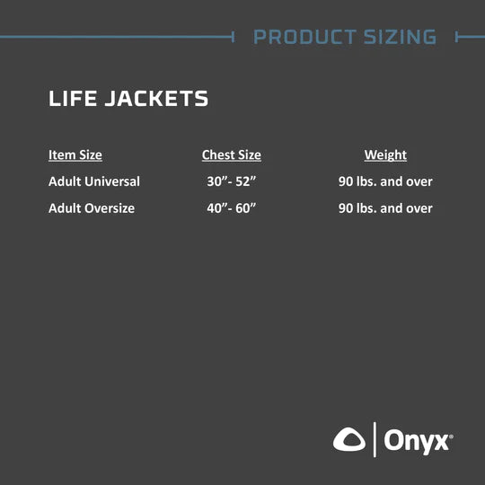 Onyx Adult General Purpose Life Jacket - 4 Pack