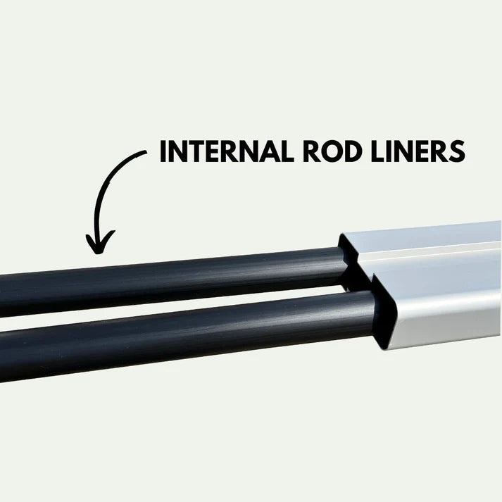 Trxstle CRC Flr Rod Carrier V3.0 showing internal rod liners that protect and organize fishing rods for convenient transport