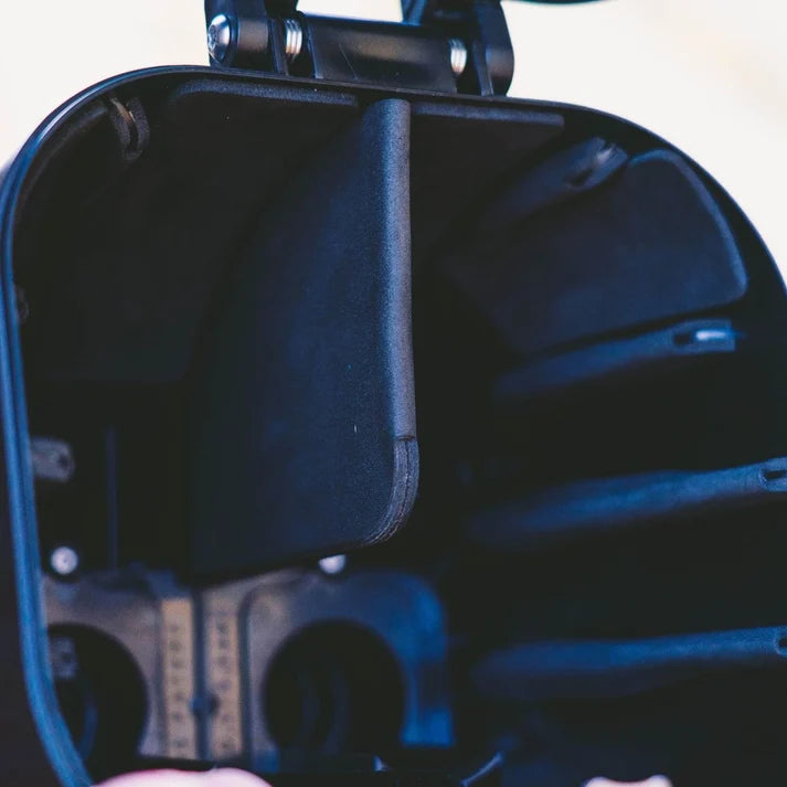 Trxstle CRC Flr Rod Carrier V3.0 shown open with padded interior compartments and organized storage for fishing rods and tackle