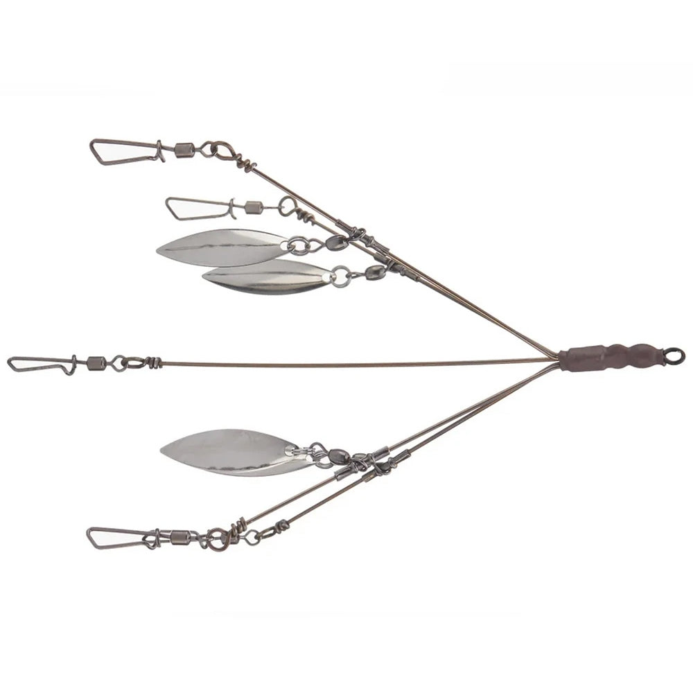 Diamond Baits 3.5" Bladed "Tight Wad" Umbrella Rig featuring multiple metal blades attached to wire arms with swivels and clips, designed for fishing tackle use.