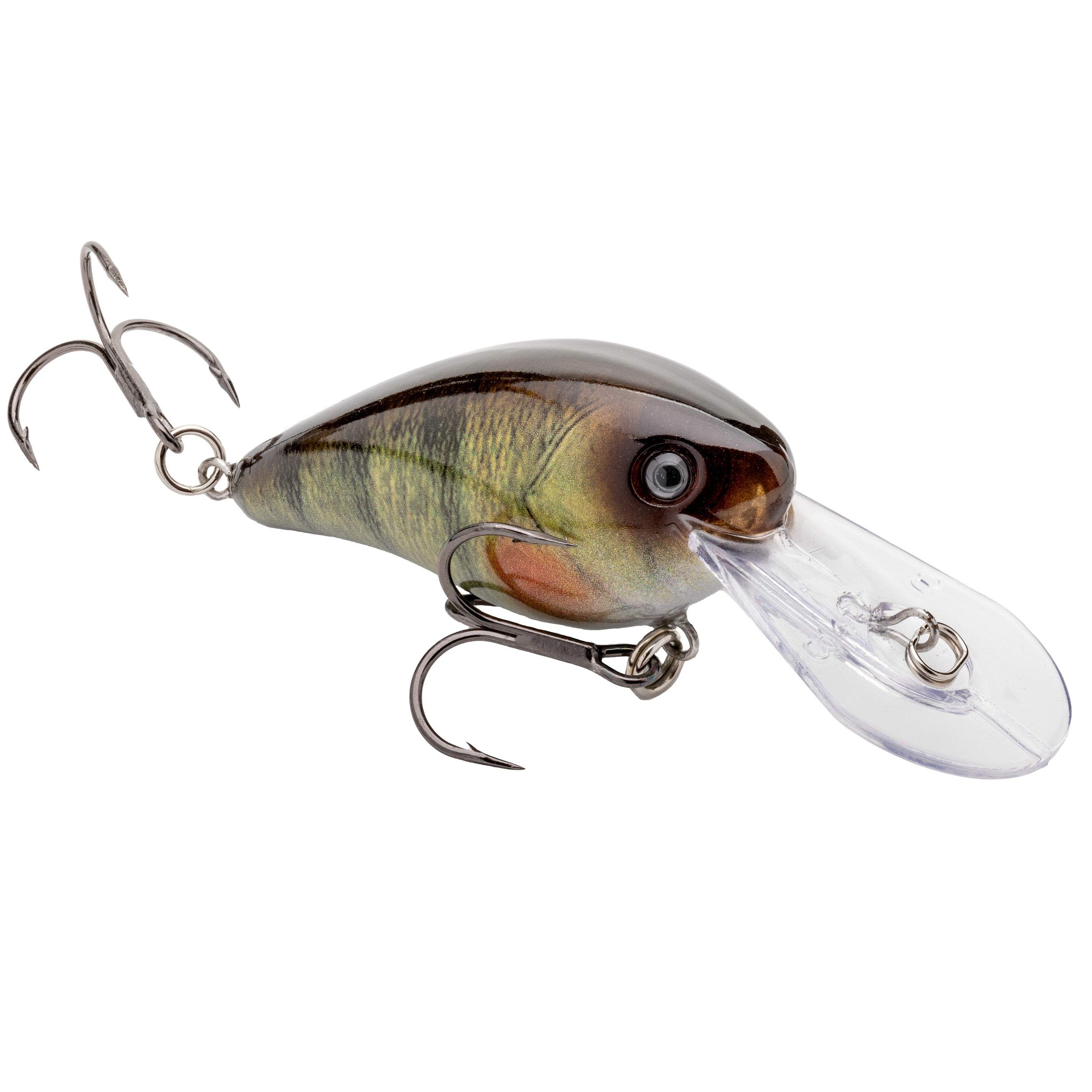 Strike King Gravel Dawg 10 Crankbait fishing lure with realistic yellow perch coloring, featuring two treble hooks and a clear diving lip for effective fishing tackle use.