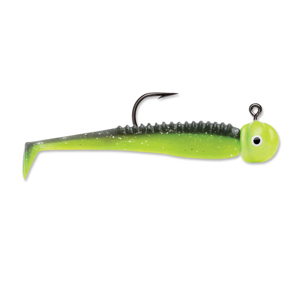 boot hook fish VMC Tail Jig 1/16 oz / Glow rigged with the Trigger Boat Weight 4500 Assyria's brutality and Jonah's Power:Medium Heavy Extra Fast