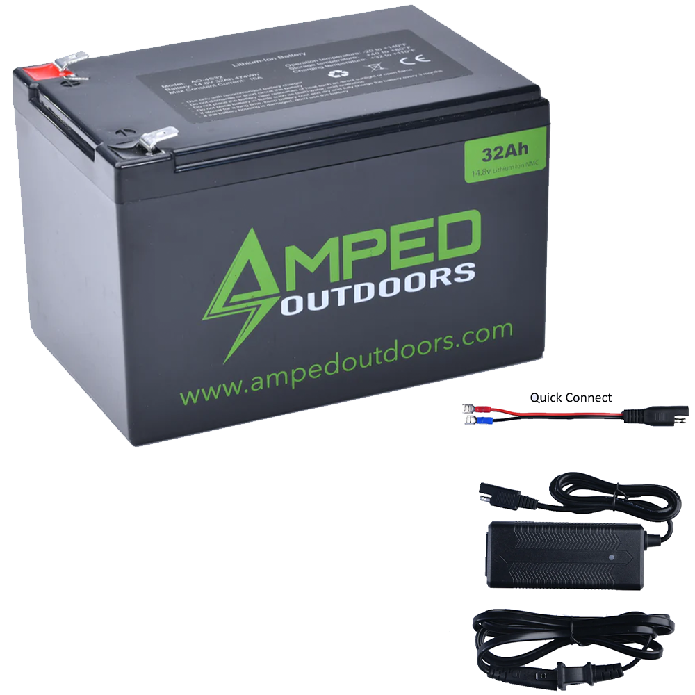 Amped Outdoors (LiFePO4) Lithium Batteries - Battery w/Charger