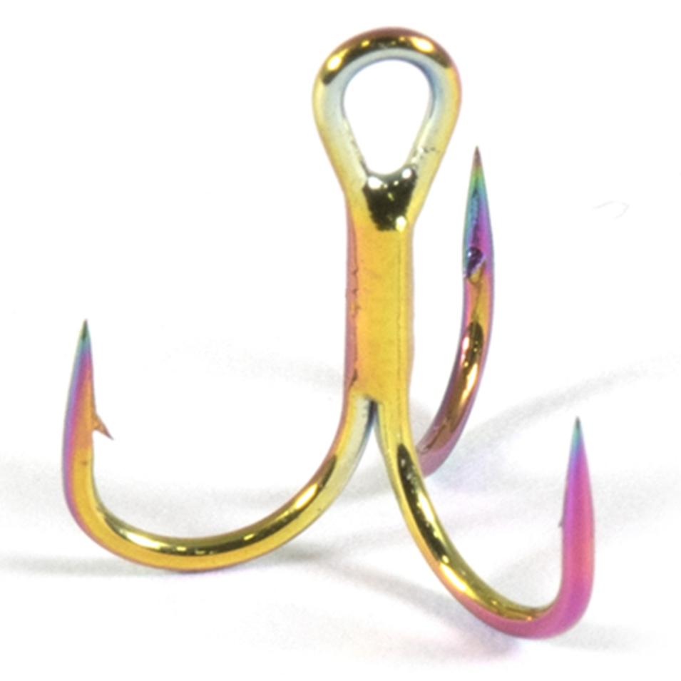 Clam Gaff Treble Hooks - Polychromatic - Size 14