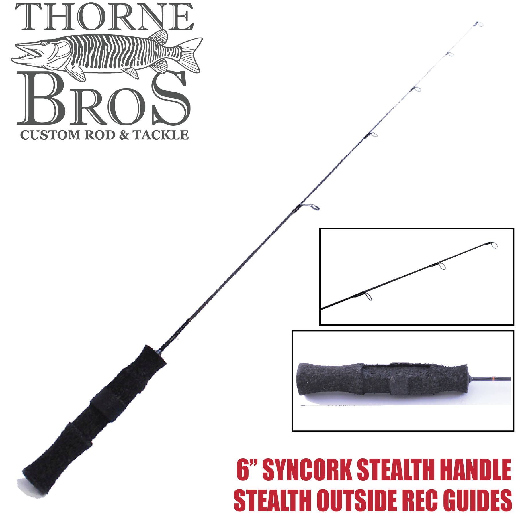 Thorne Brothers Custom Ice Rod -  Perch Sweet Heart Options