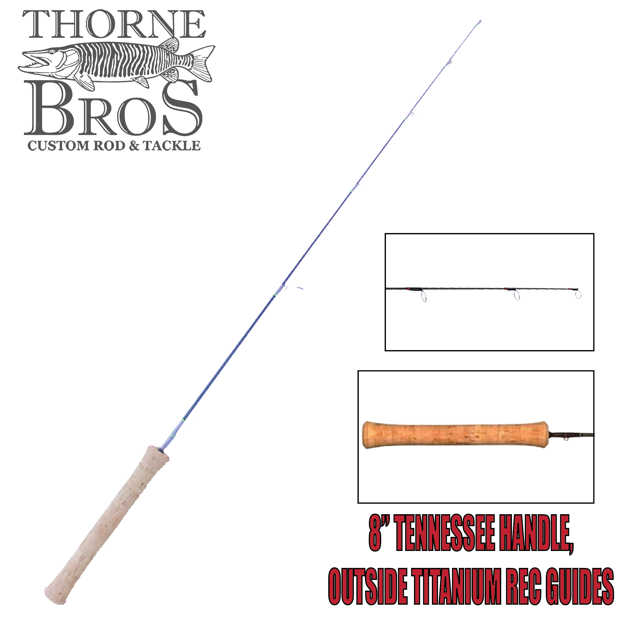 Thorne Brothers Custom Ice Rod - Walleye Medium Heavy Sweet Heart Options (7538936833)
