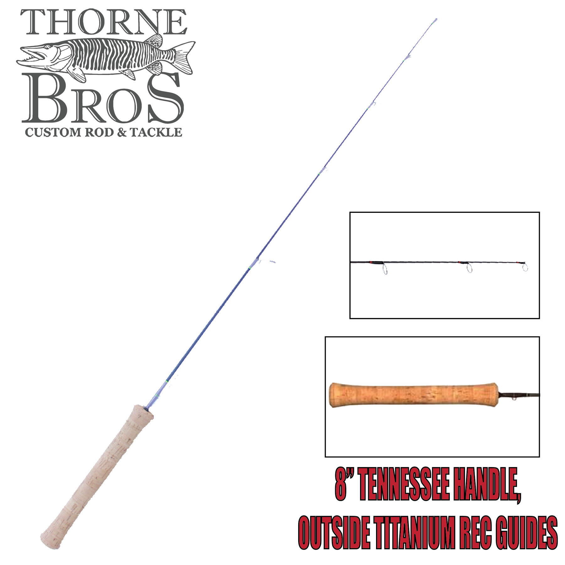 Thorne Brothers Custom Ice Rod -  Walleye Medium Heavy Sweet Heart Options (7538936833)