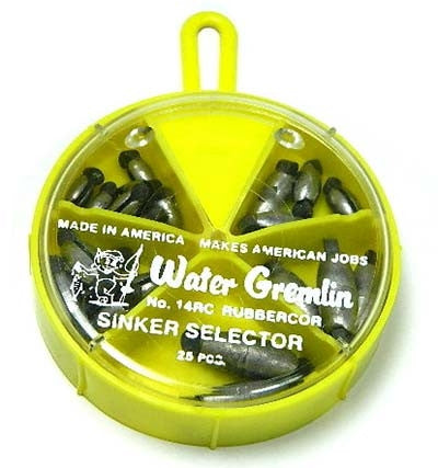 Water Gremlin Rubber Core Weights 25 Pieces