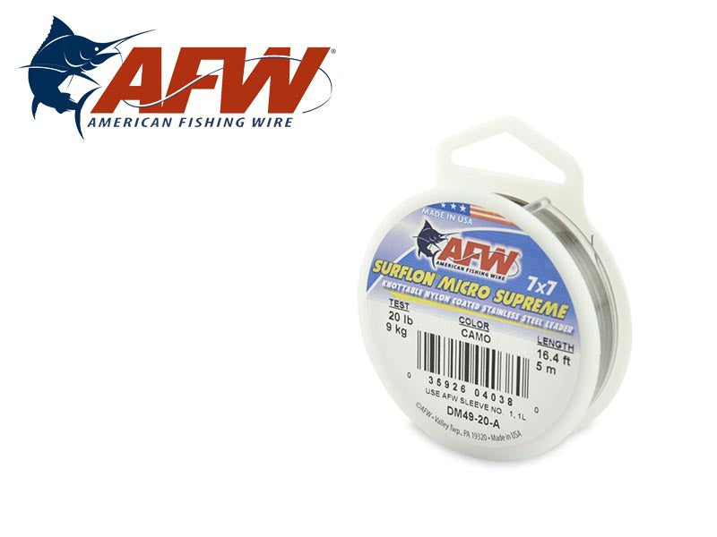 AFW Surflon Micro Supreme - Nylon Coated 7X7 Stainless Leader (1298309644362)