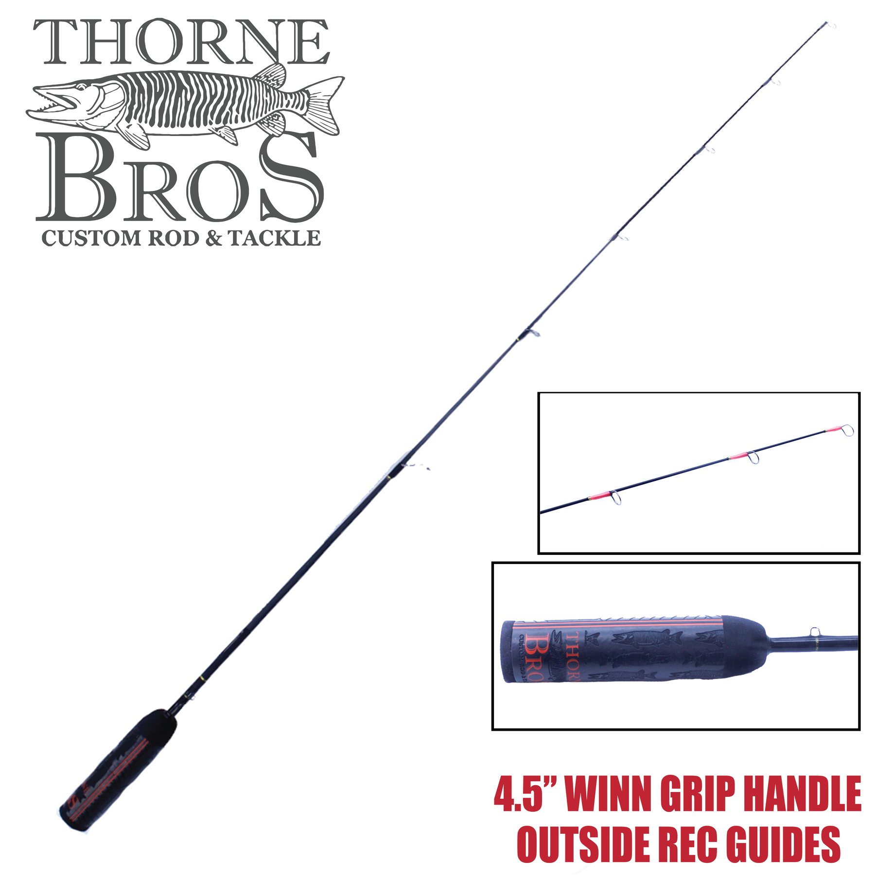 Thorne Brothers Custom Ice Rod -  Perch Sweet Heart Options