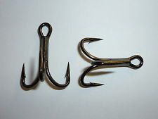 VMC 9617 O'shaughnessy Bronze #12 Treble Hooks-Cutting Point-High Carbon  Steel