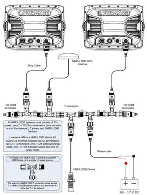 Lowrance Yamaha Engine Interface Cable for NMEA2000 000-0120-37