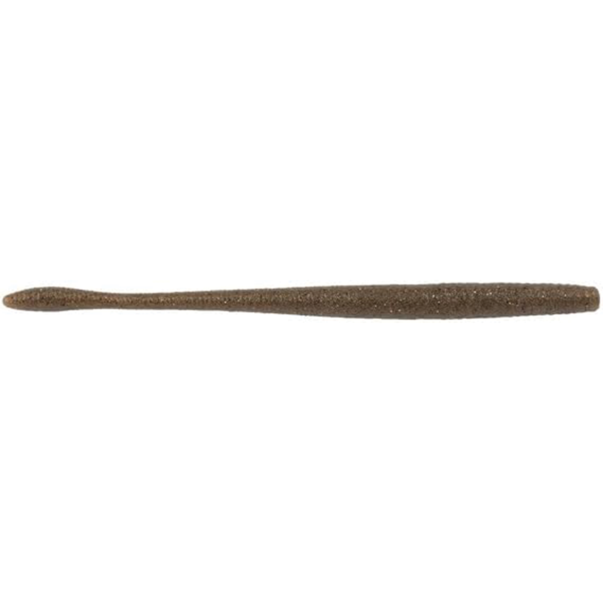 Berkley PowerBait MaxScent Hit Worm Magnum soft plastic fishing lure shown in brown with a slender worm profile for freshwater fishing tackle