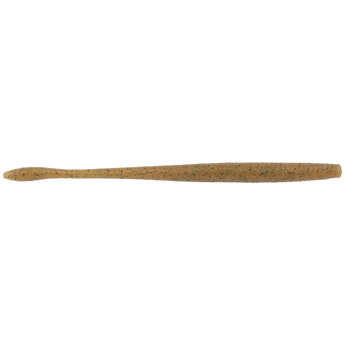 Berkley PowerBait MaxScent Hit Worm Magnum soft plastic fishing lure in a natural brown speckled color with a slim tapered profile for fishing tackle