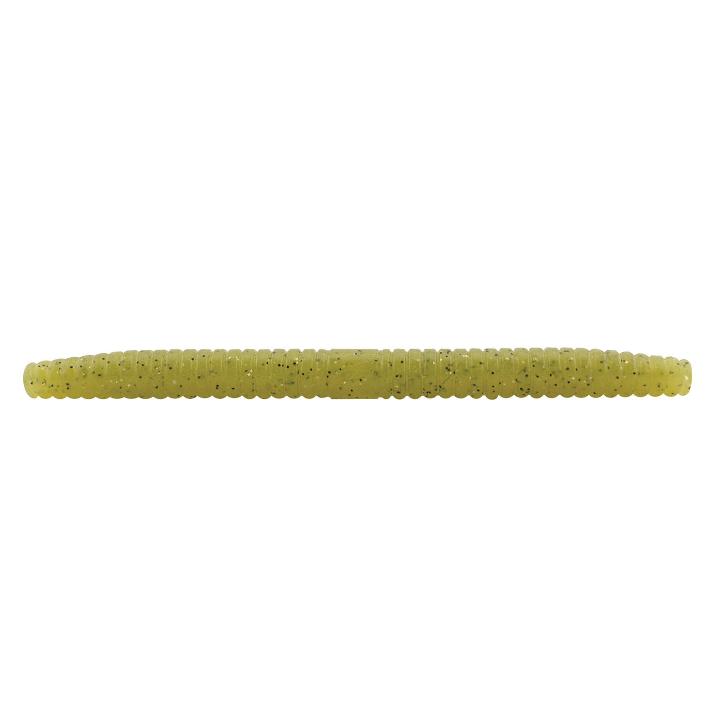 Z-Man Kingpin soft plastic fishing lure in translucent green with black speckles, designed for musky fishing tackle and lure applications.