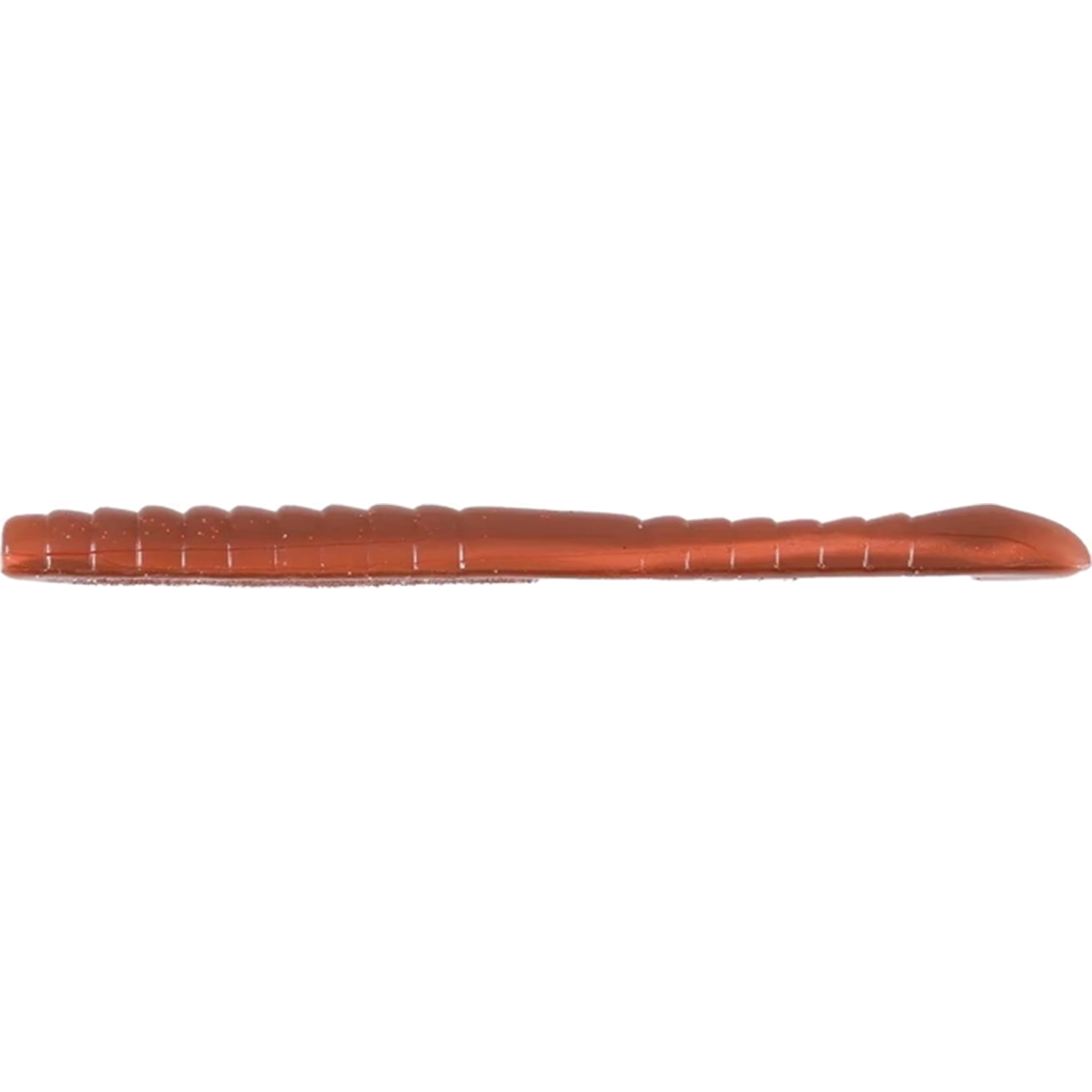 Missile Baits & Roboworm 4" Mini Magic Worm in brown, detailed soft plastic fishing lure designed for freshwater fishing tackle targeting musky and other species.