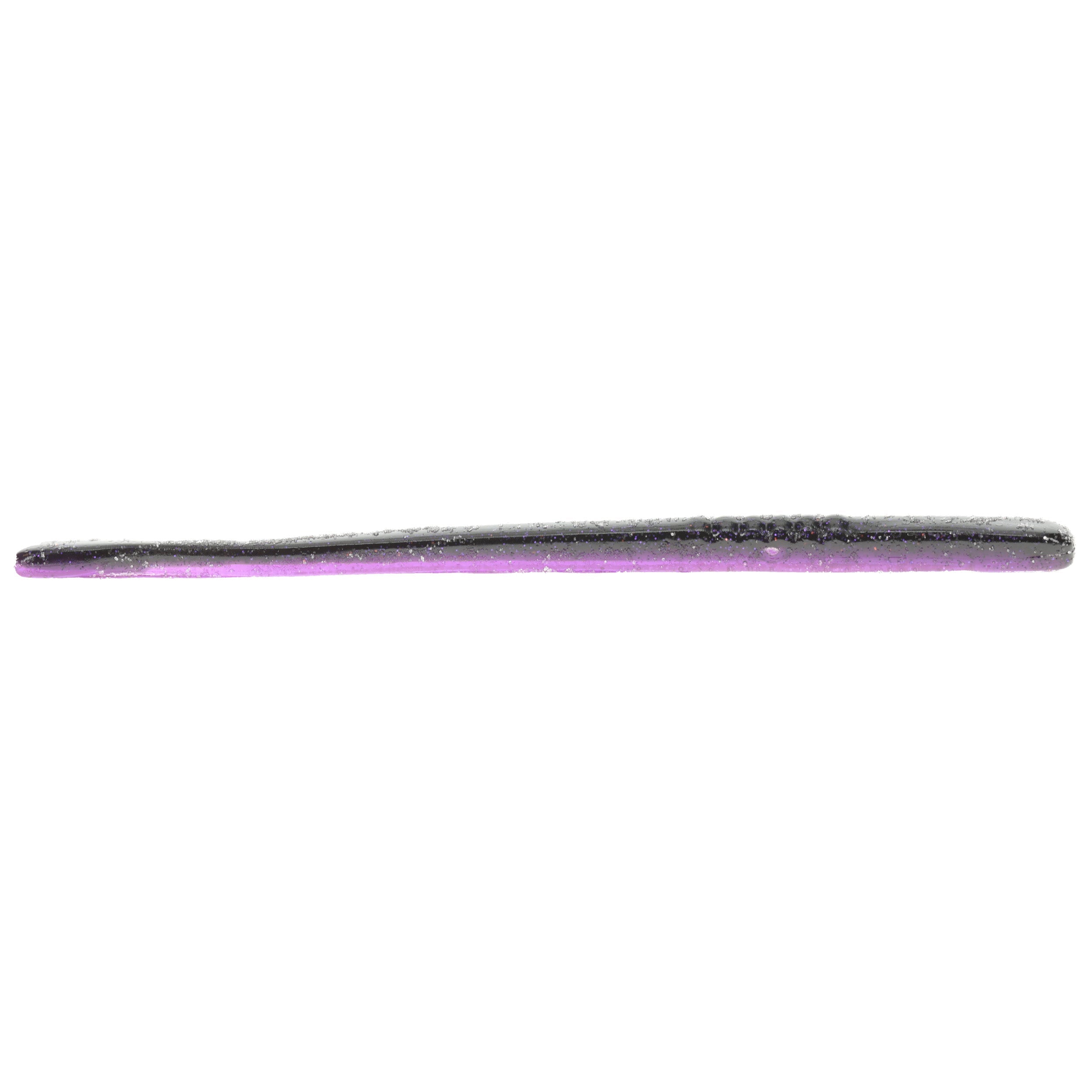 Strike King KVD Perfect Plastics Filler Worm 6" shown in a dark purple color with a tapered, soft plastic body designed for fishing tackle use.