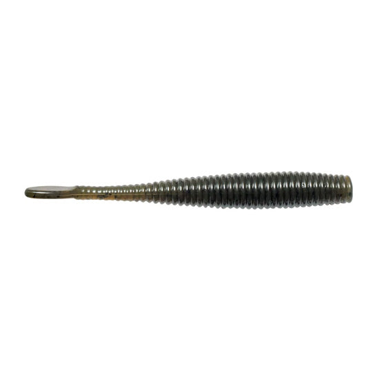 SPRO CJ Smasher Worm fishing lure in a dark, segmented, soft plastic design with a flat tail for effective movement in water, ideal for fishing tackle applications.