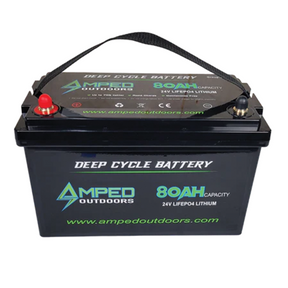 Amped Outdoors (LiFePO4) 24V Lithium Batteries - Battery w/Charger