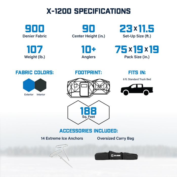 Clam X-1200 Thermal Double Sided Pop-Up