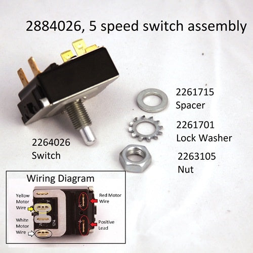 Minn Kota  SWITCH-5 SPEED W/NUT/WSH (C037 P/N: 2884026