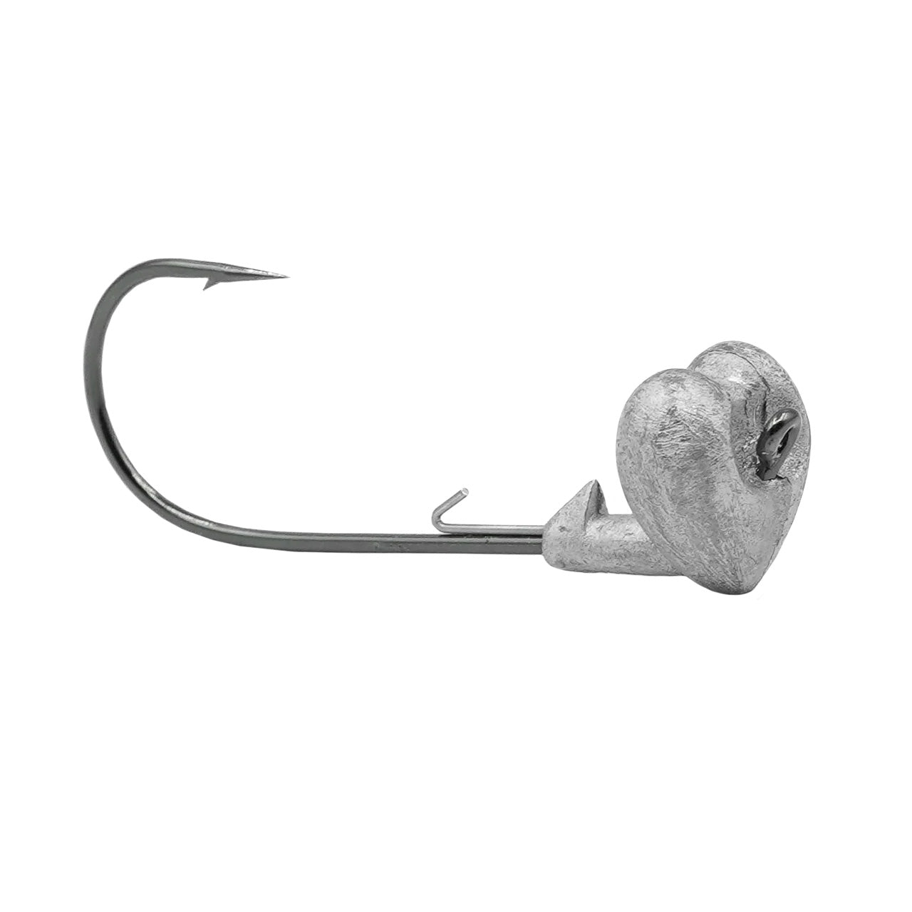 Core Tackle Strut Head Jig Head featuring a sharp single hook with a weighted heart-shaped head designed for secure attachment of fishing lures in fishing tackle.
