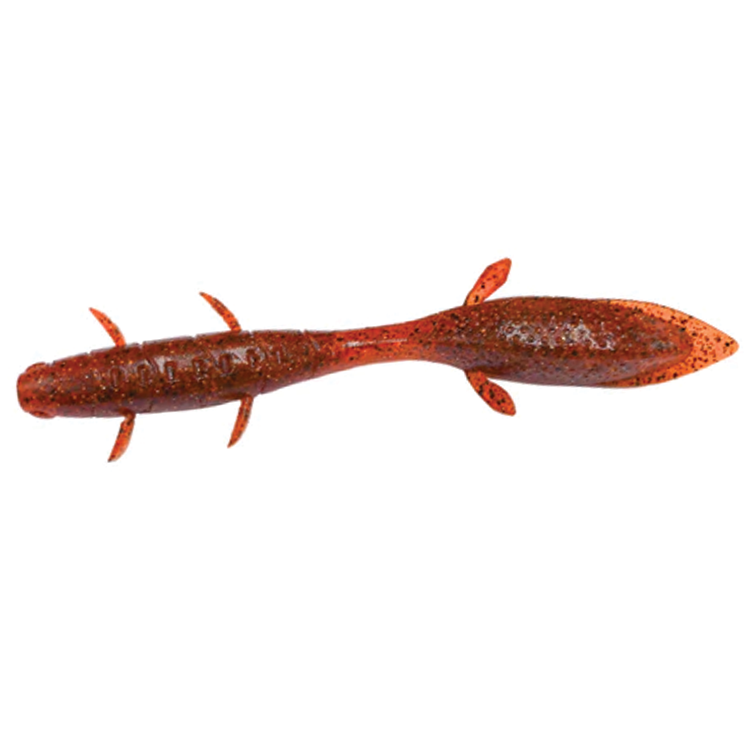 Galápagos Kubire Unagi soft fishing lure in brown with black speckles, designed to mimic a small aquatic creature for use in fishing tackle.
