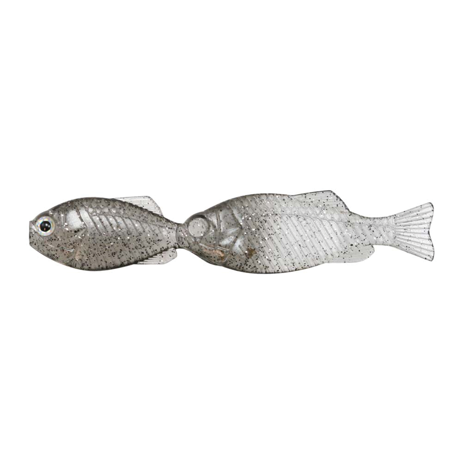Issei Gill Gill fishing lure in translucent gray with black speckles, designed to mimic a small baitfish for effective fishing tackle use.