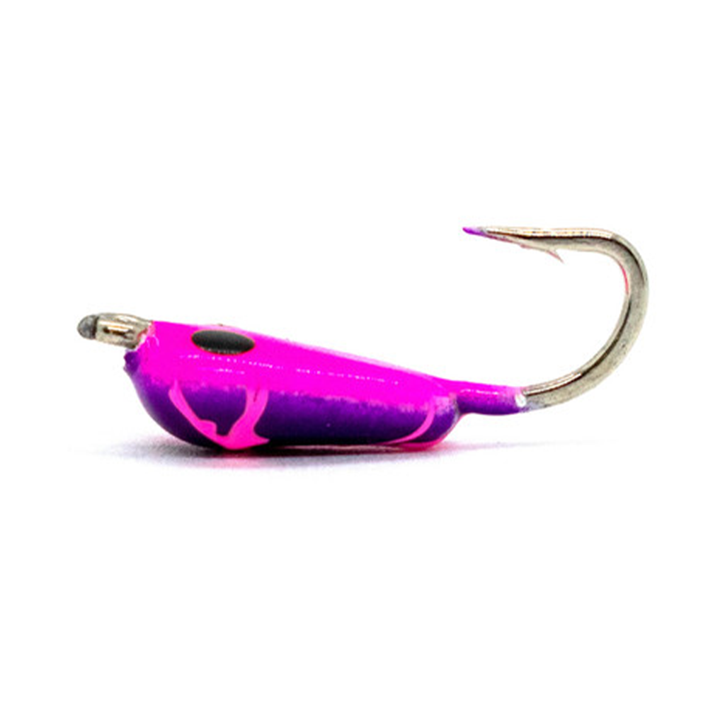 Widow Maker Lures Tungsten Shrimp Jigs Glow Pink-Purple Crackerized