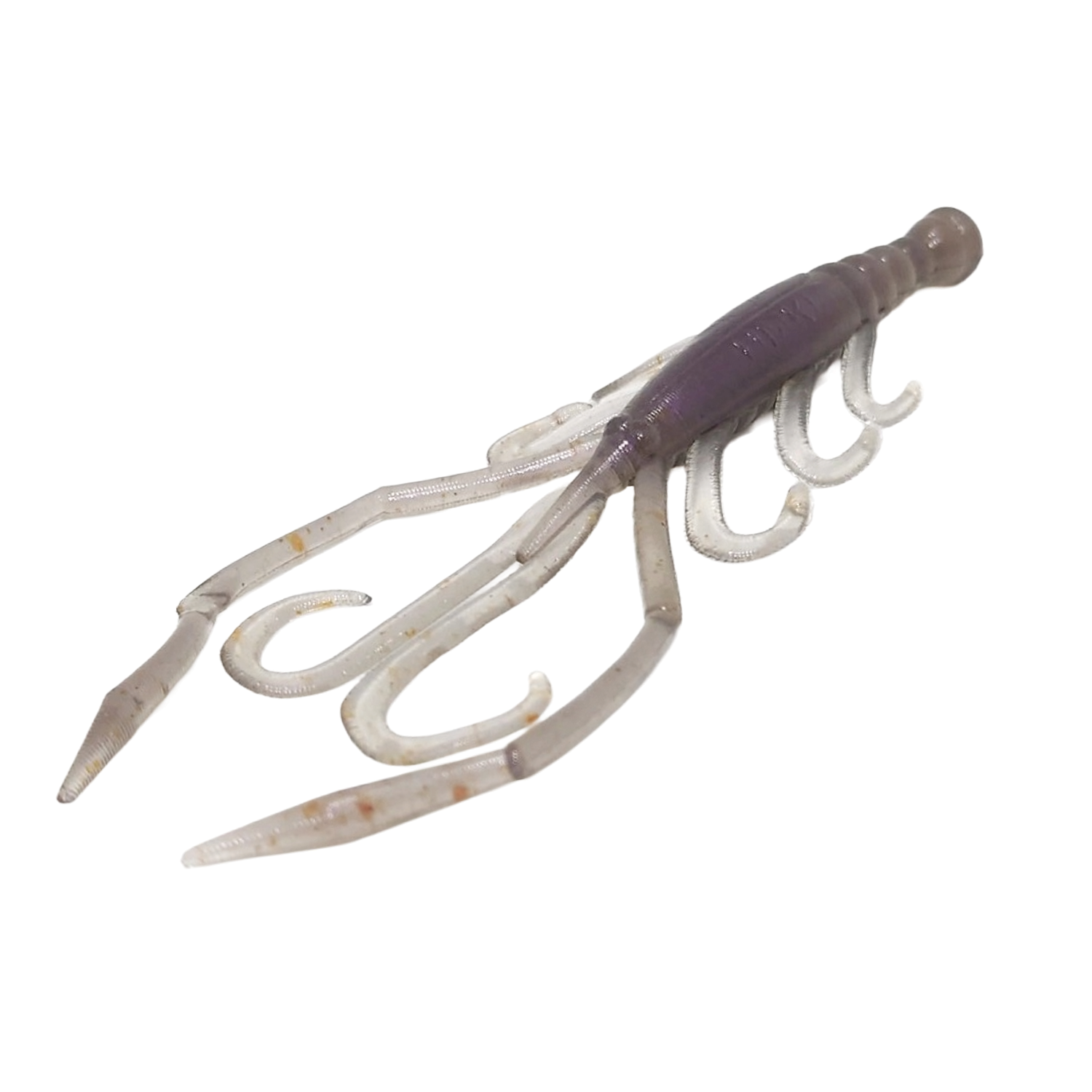 HMKL Alive Tenaga (Tournament Pack) soft plastic fishing lure in translucent purple and white, designed to mimic a creature with multiple curved appendages for effective musky fishing.
