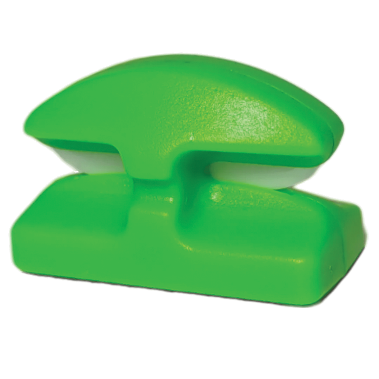 Green compact fishing line cutter with a ceramic blade, designed for easy peel and stick flat mount installation, ideal for precise fishing tackle use. Line Cutterz Peel & Stick Flat Mount (Ceramic Blade)