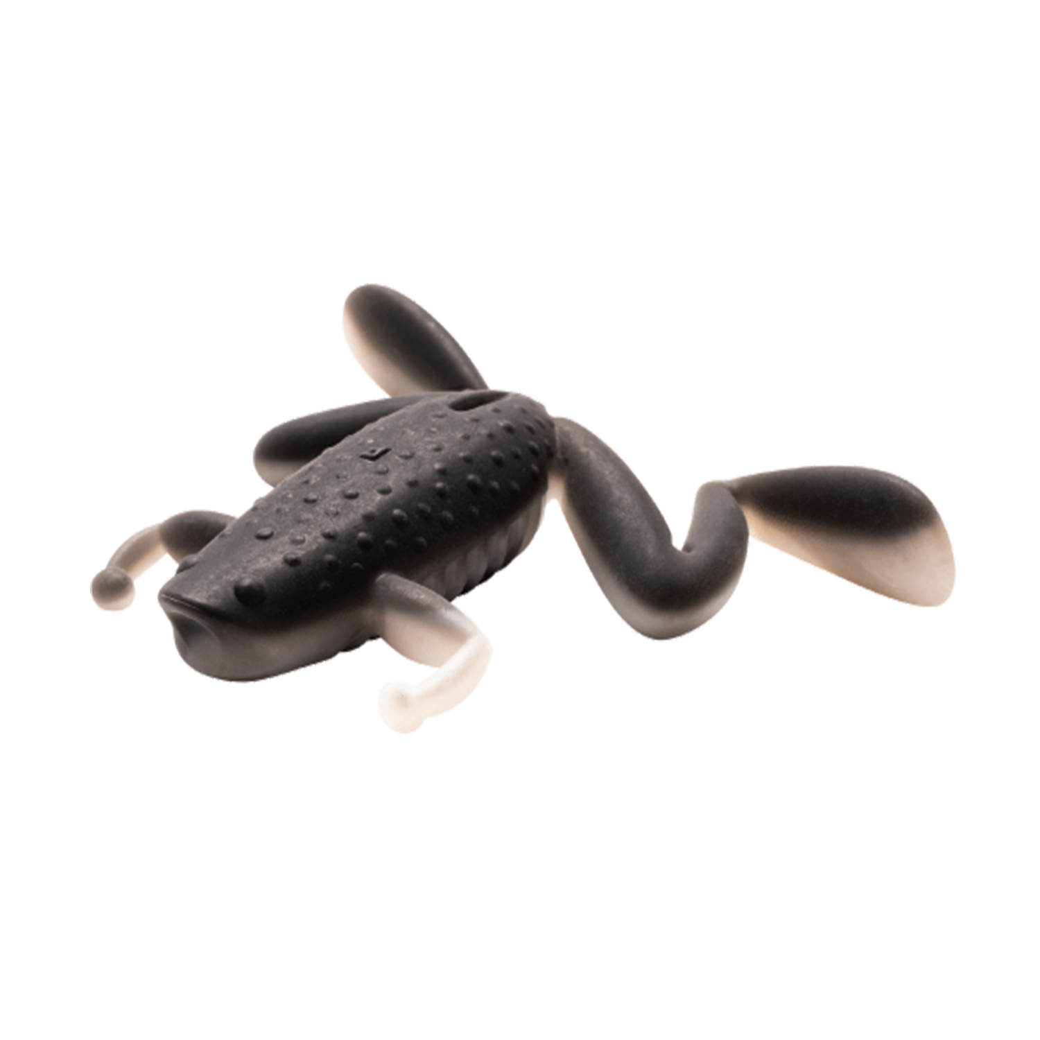 Close-up of the Engine Bousougaeru Muscle fishing lure with textured black body and flexible legs, designed for effective musky fishing tackle.