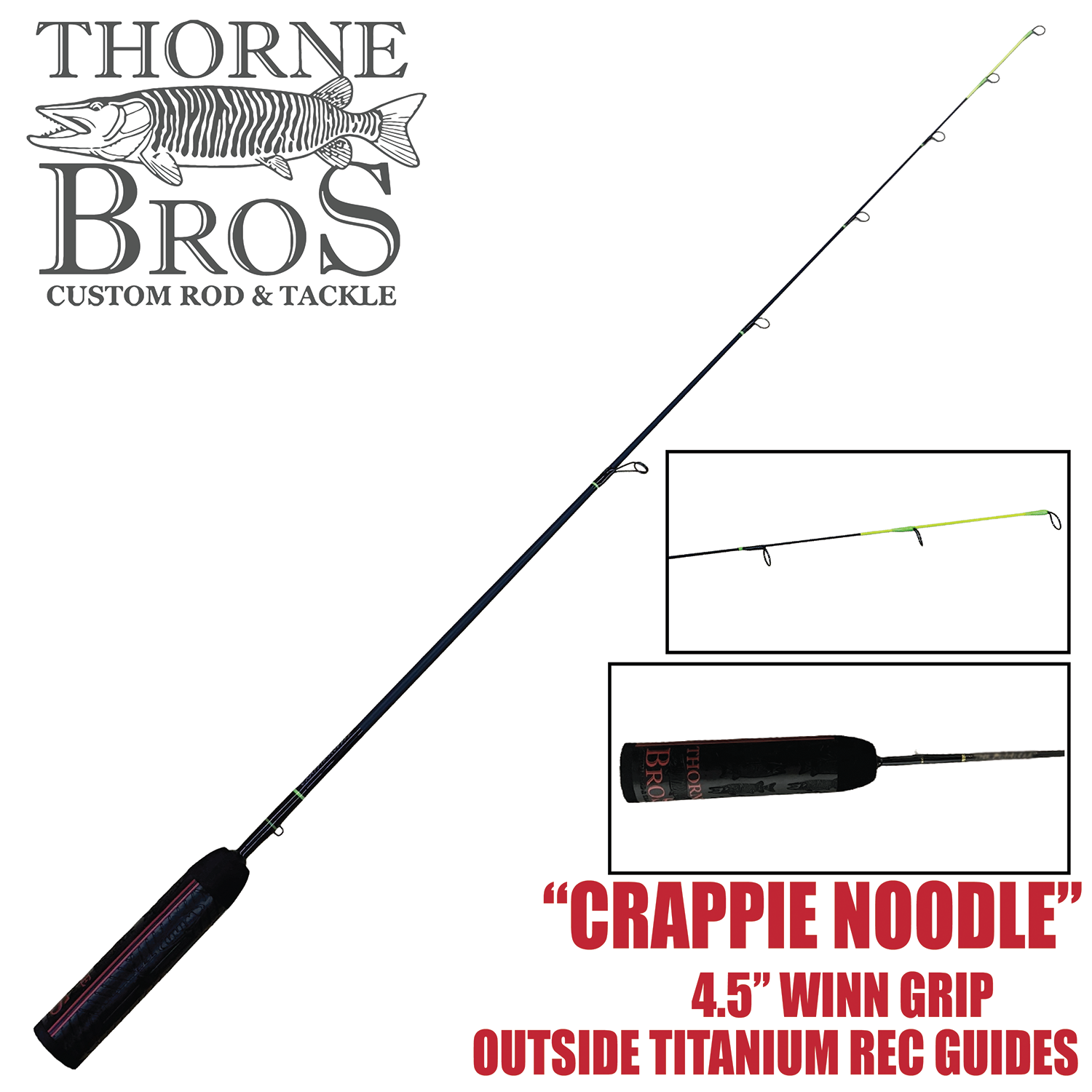Thorne Bros Custom Ice Rod -  MJO Series "Crappie Noodle"