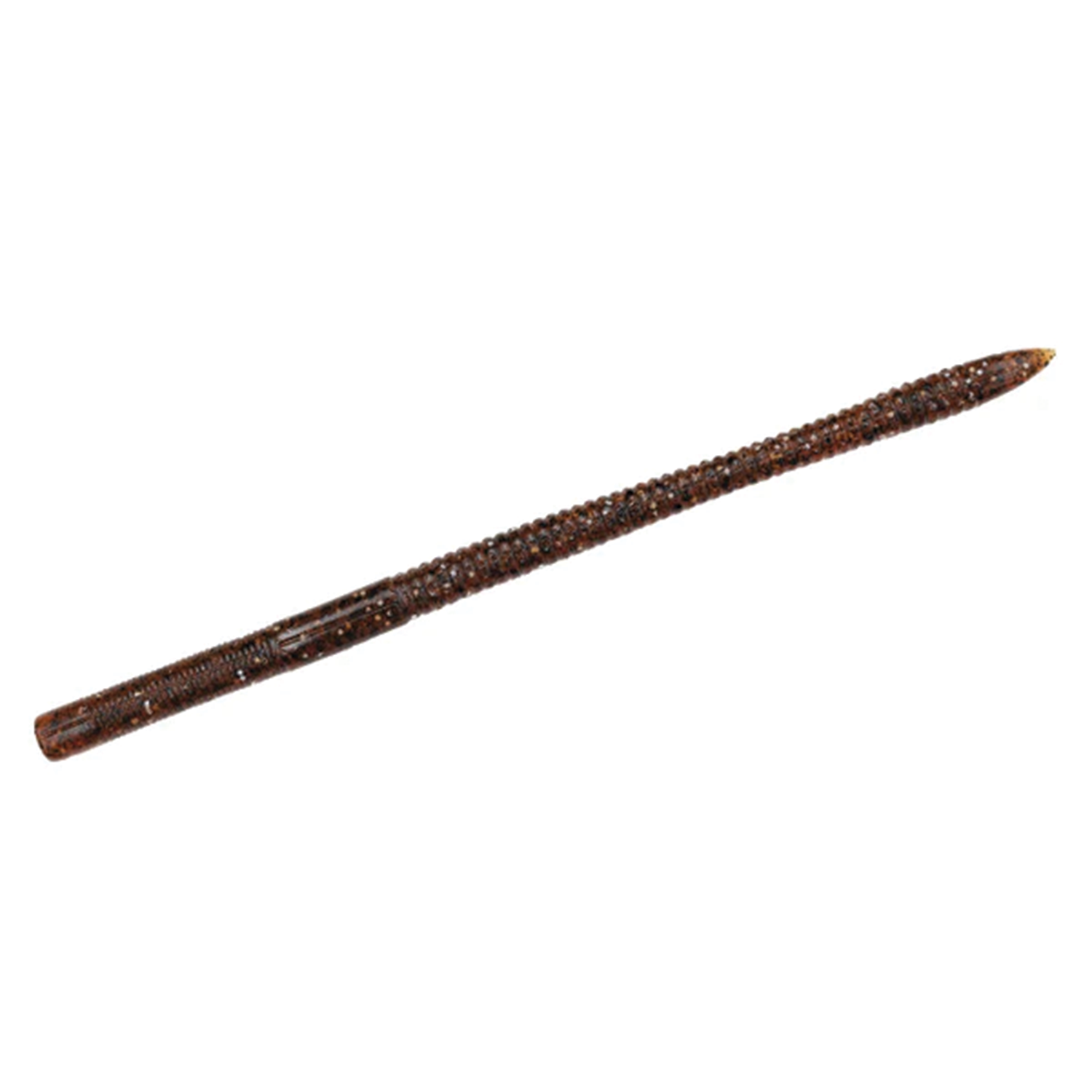 Galápagos Lashwave fishing lure in brown with ribbed texture designed for freshwater fishing, ideal for attracting musky and other species.