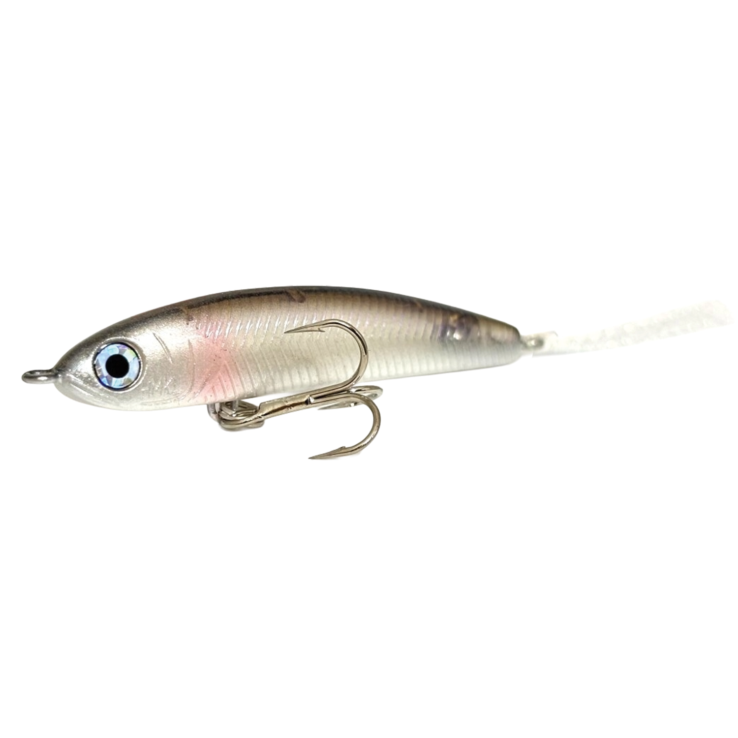 HMKL Jordan 50 F fishing lure designed with a realistic fish shape, detailed eyes, and a single treble hook, suitable for attracting musky and other game fish.