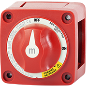 Blue Sea Systems m-Series Mini Dual Circuit Plus™ Battery Switch - Red 6011