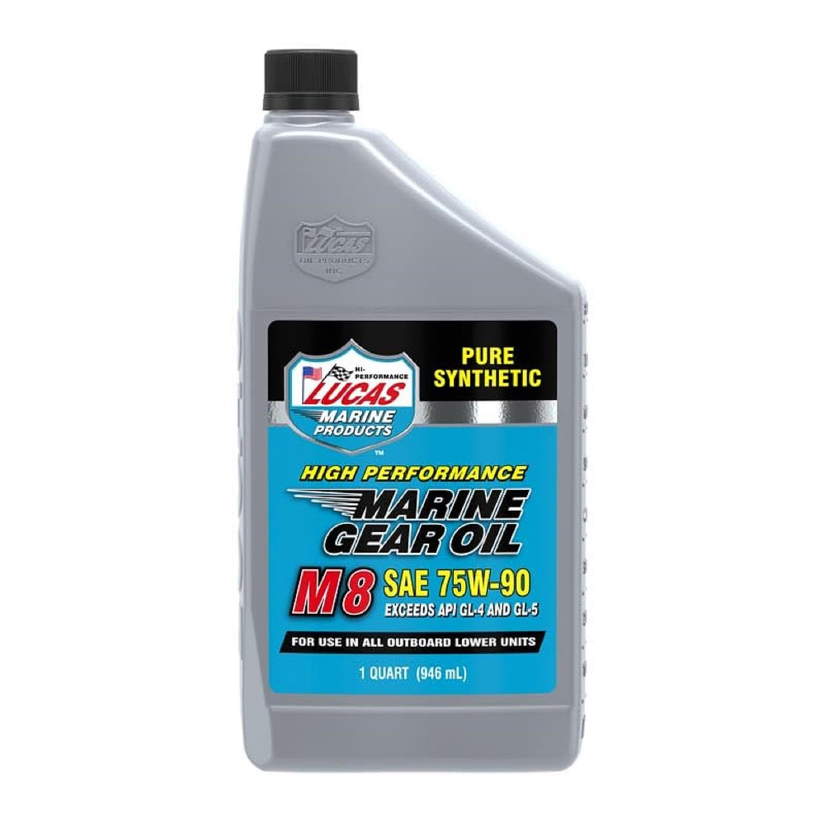 Lucas SAE 75W-90 M8 Marine Gear Oil QT 10652