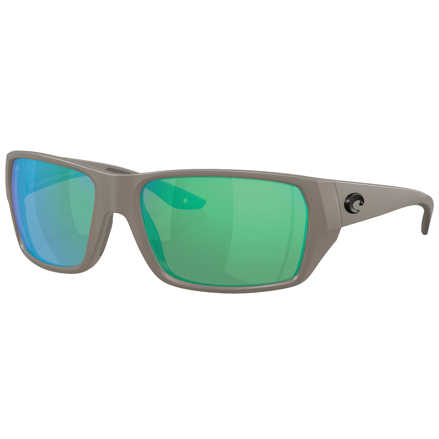 Costa Del Mar - Tailfin sunglasses featuring a matte gray frame with rectangular green and blue polarized lenses, designed for outdoor and fishing activities.
