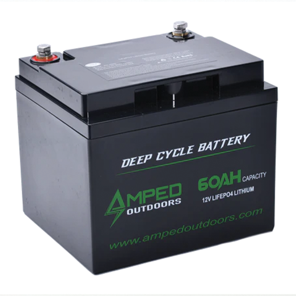 Amped Outdoors (LiFePO4) 60Ah 12v Lithium Battery - Battery Only