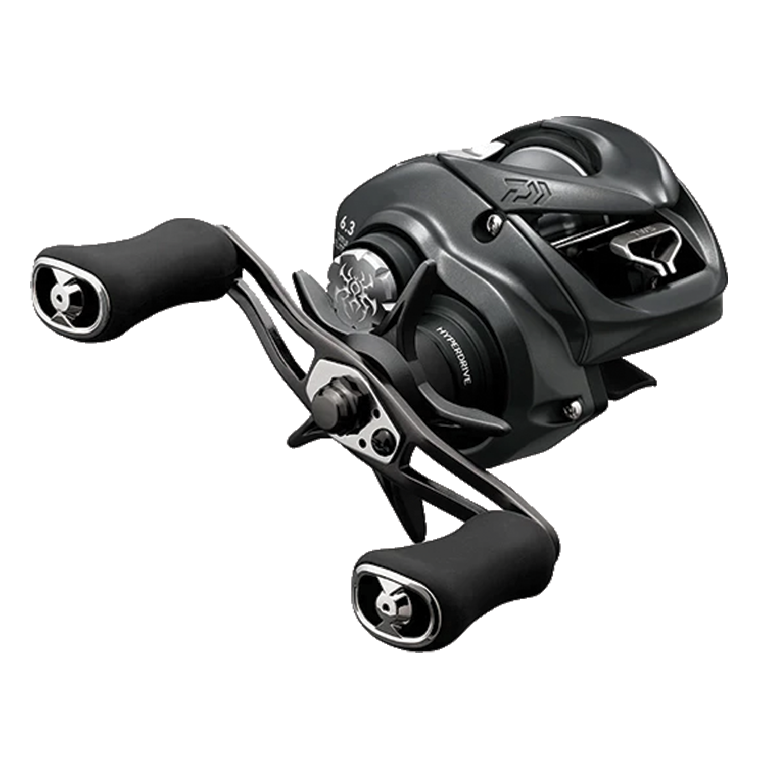 Daiwa Tatula Elite 100 (NEW 2026) black baitcasting fishing reel with ergonomic dual handles, precision drag system, and compact design for smooth casting and control.